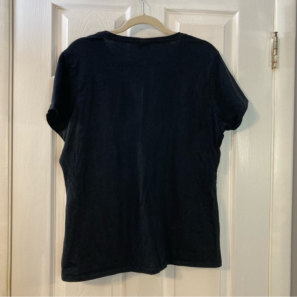 Black Graphic Tee with Mountain Design Women Size XL - Picture 2 of 5